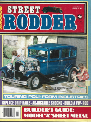 STREET RODDER 1981 JAN - POLY-FORM INDUSTRIES, DRIP RAILS, SHOCKS, VW ROD